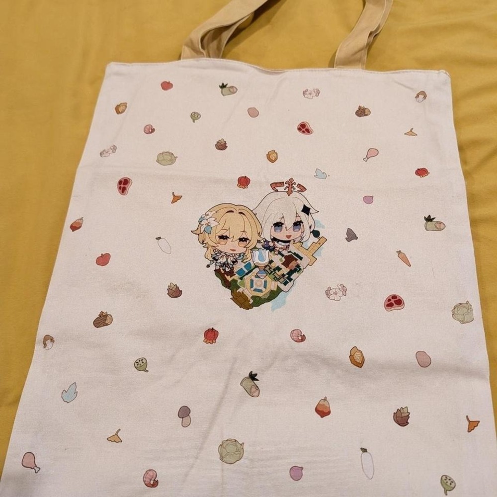 genshin impact anime tote bag